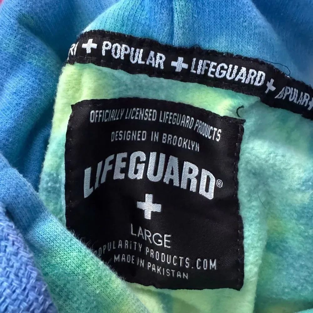 Lifeguard Women's Tie Dye Hoodie Sweatshirt Hilton Head Island SC Size Large - Picture 5 of 5